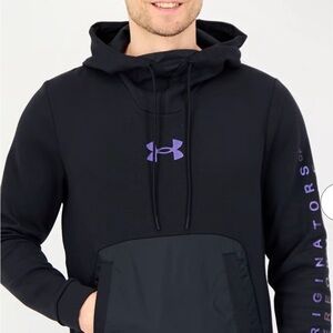 Under Armour Black Hoodie with Purple Accent